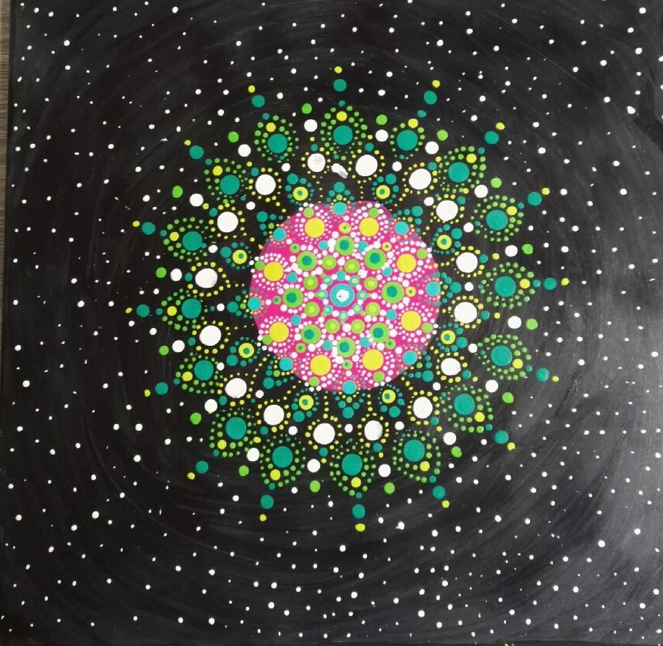 Dot painting mandala